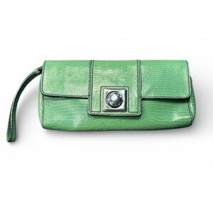 Vintage Banana Republic Textured Green Clutch/Wristlet‎